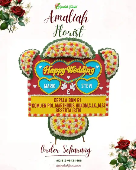 Papan Bunga Pernikahan Sugihan